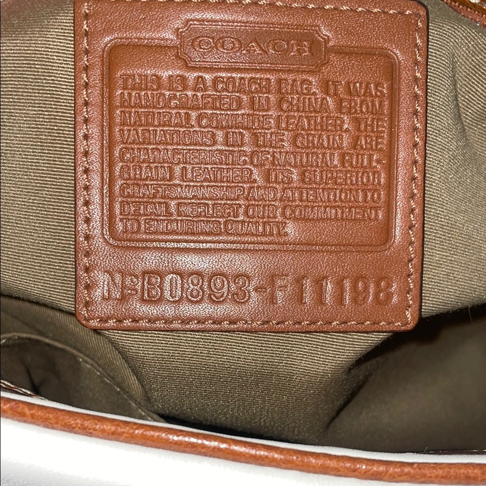 Coach Leather satchel, classic, white,  NWOT - Picture 2 of 12